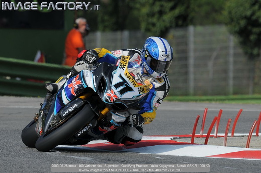 2009-09-26 Imola 1160 Variante alta - Superbike - Qualifyng Practice - Yukio Kagayama - Suzuki GSX-R 1000 K9